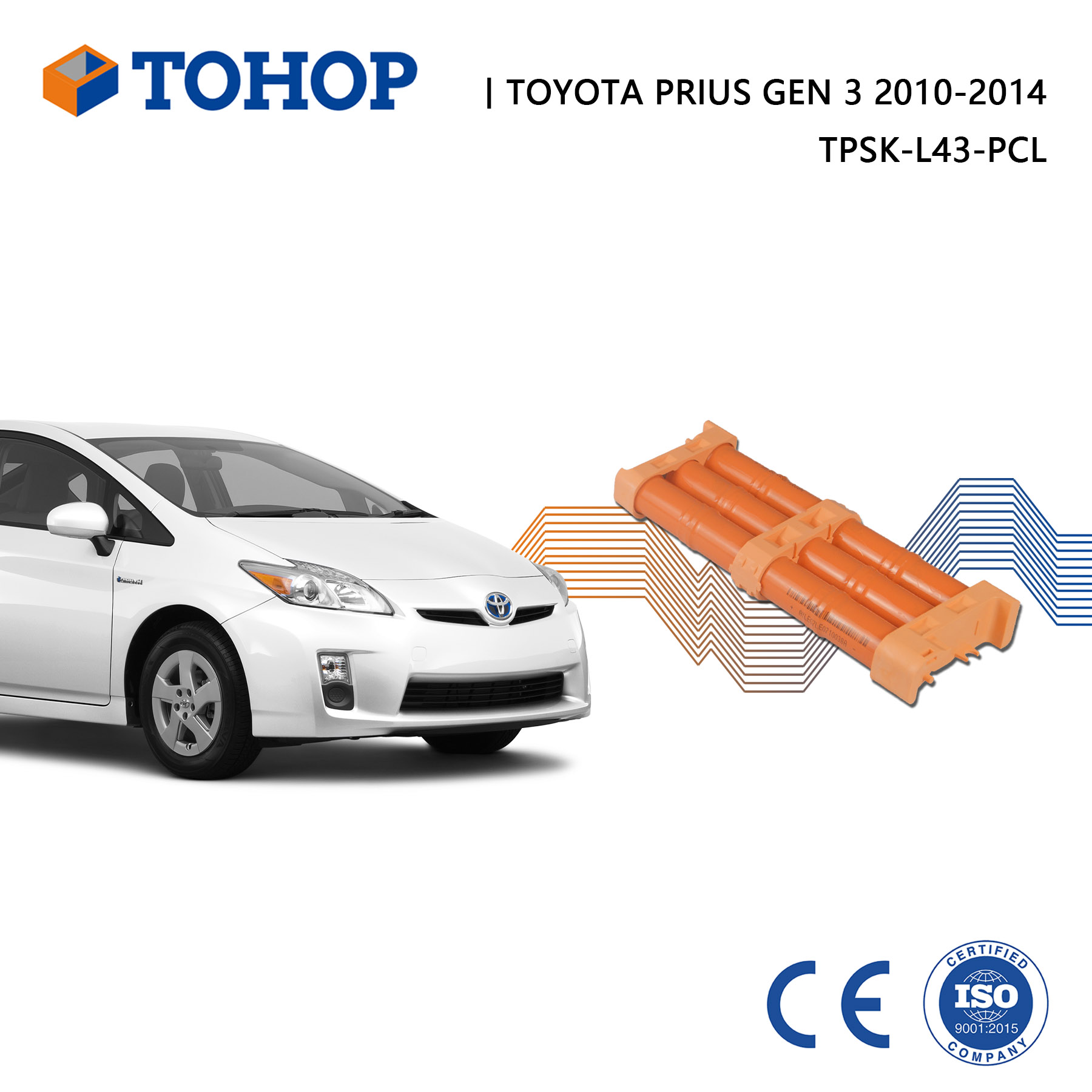 14.4V 6.5Ah Hybrid Car Battery Ni-Mh For Toyota 3rd Gen. Prius 2010 2011 2012 2013 2014
