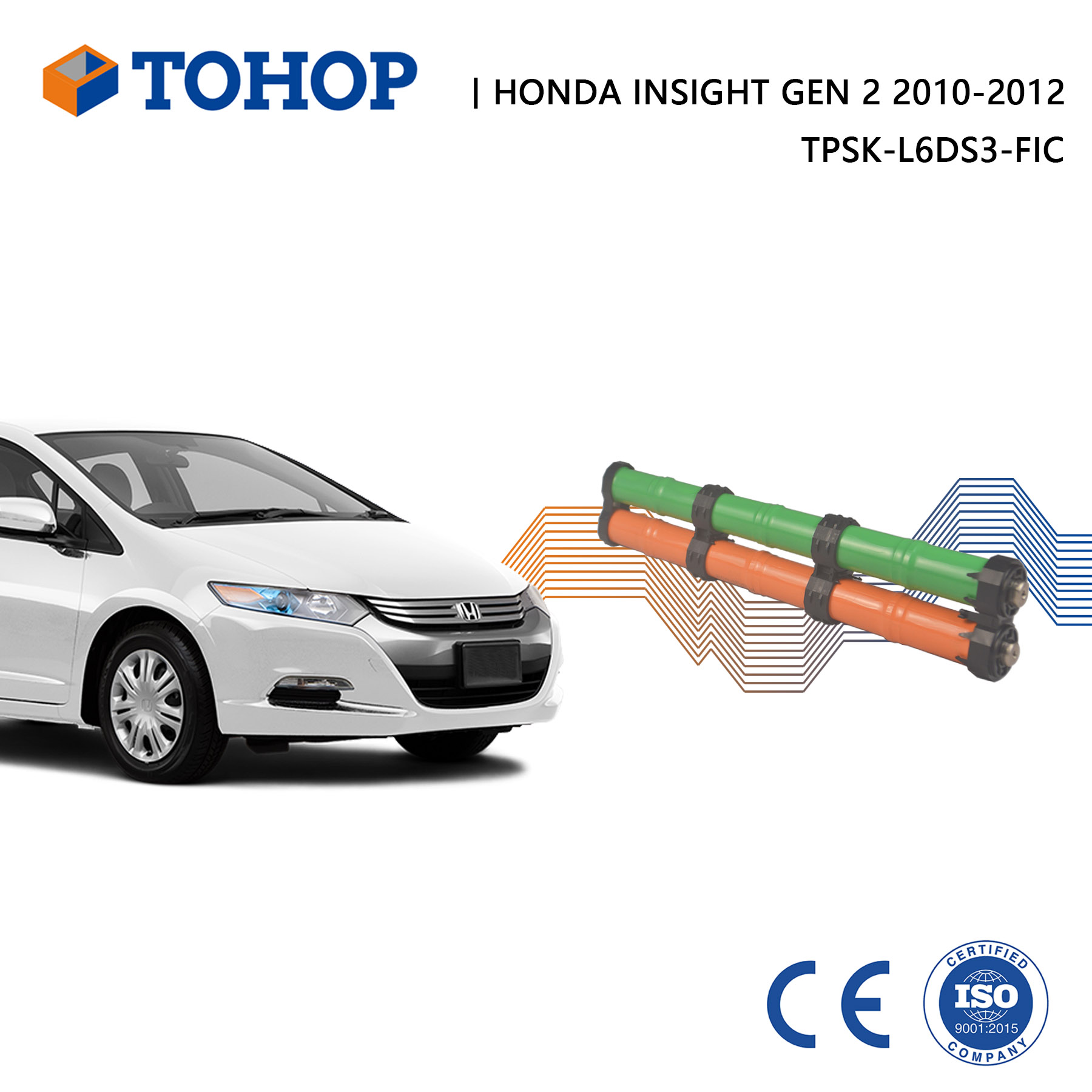 Cylindrical Gen.2 Honda Insight 2010 Hybrid Battery Pack for Vehicle