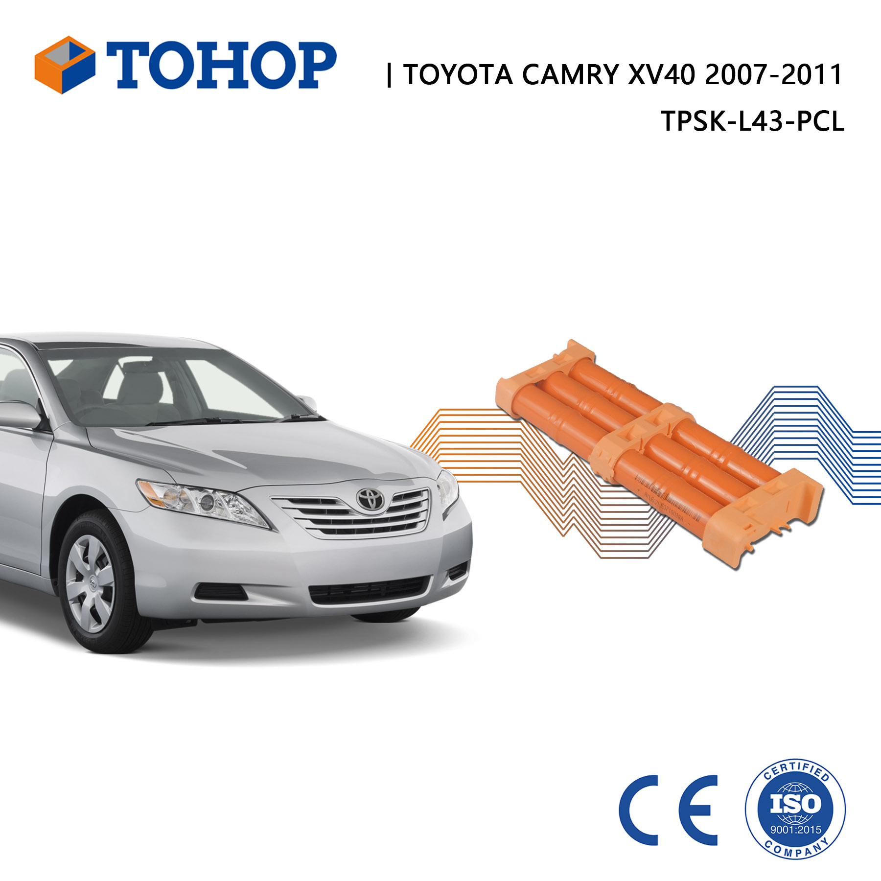 Toyota Camry XV40 XV50 2007-2016 14.4V/6.5Ah NI-Mh Hybrid Battery Pack for Car